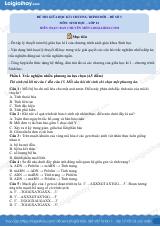 Đề thi giữa kì 1 Sinh 12 Kết nối tri thức - Đề số 3